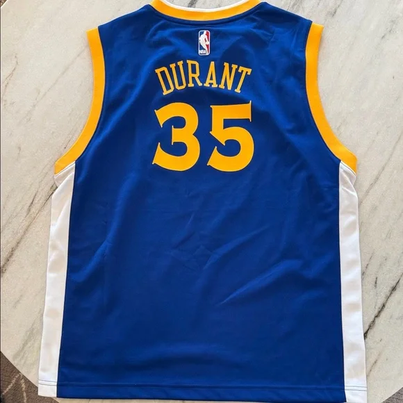 adidas Golden State Warriors Kevin Durant #35 aka The Death Lineup Kids Jersey - Picture 4 of 4